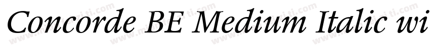 Concorde BE Medium Italic with Oldstyle Figures字体转换